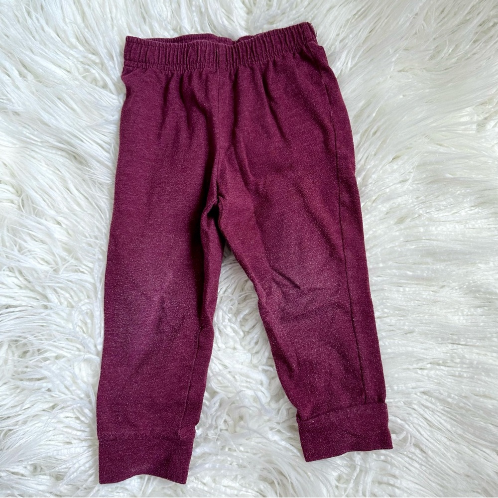 Cat & Jack Target Toddler Boy Maroon Jersey Jogger Pants Size 2T